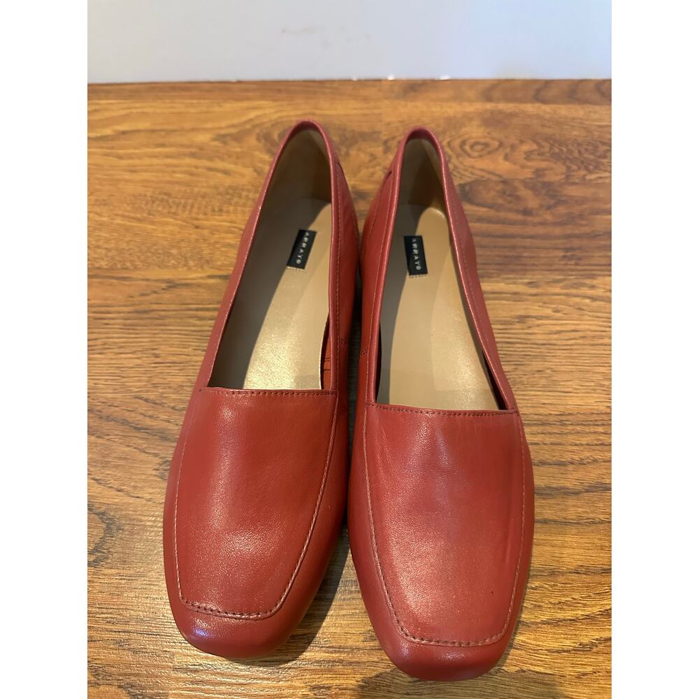 Array Freedom Square Toe Leather Loafers Red Size… - image 3